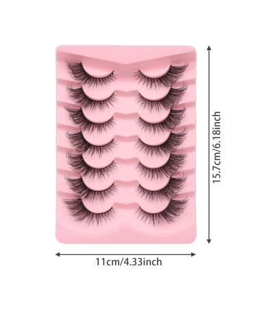 Shop Fluffy Mink Fake Eyelashes | 1 Pack of 7 Pairs | 3D Natural Wispy Lash Extensions for Gorgeous Eye Makeup - Buy Online on SooperMarket.com