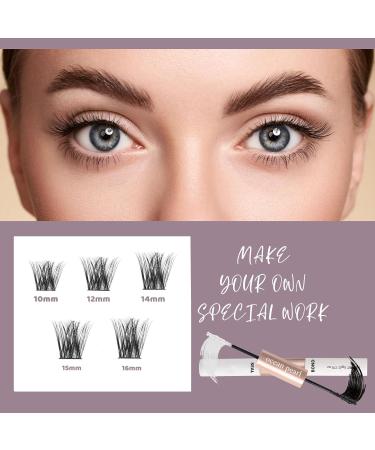 DIY Eyelash Extension Kit with 120 Cluster Lashes | C/D Curl, Mix 10-16mm Length | Includes Tweezers, Lash Bond & Seal - OP01 - Buy Online on SooperMarket.com