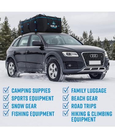 XXL Car Rooftop Cargo Carrier Bag | Waterproof Car Topper Luggage Carrier | No Roof Rack Needed | 6 Hooks Mat Storage | Universal Fit for SUVs - Buy Online on SooperMarket.com