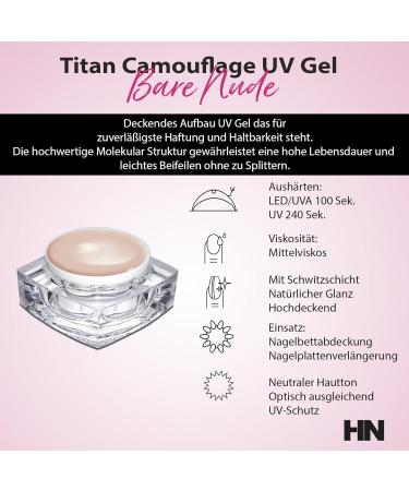 HN Hollywood Nails Titan Builder Gel Camouflage - Bare Nude | Premium Quality Nail Product for Flawless Manicures - Shop Internationally - Buy Online on SooperMarket.com