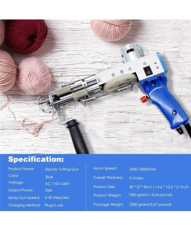 TOPQSC Tufting Gun 2 in 1 Cut Pile Loop Pile - Blue | Rug Making Machine Kit for Weaving Flocking Rug - Buy Online on SooperMarket.com