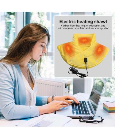 Aznever Heating Pillows for Shoulders - Fast Heating Warm Scarf | 3 Levels | Safe Heated Shoulder Warmer for Men & Women - Yellow - Buy Online on SooperMarket.com
