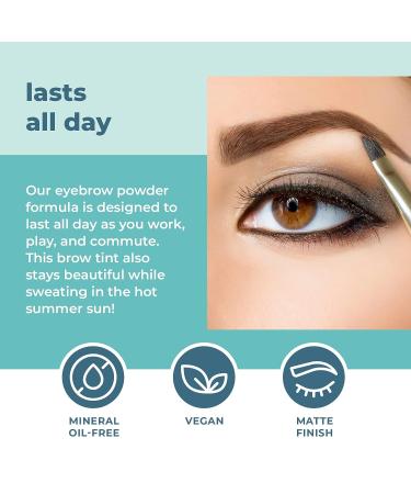 Water-Resistant Dark Brown Eyebrow Tint Powder - Buildable, Long-Lasting Brow Color for Natural Looks - Buy Online on SooperMarket.com