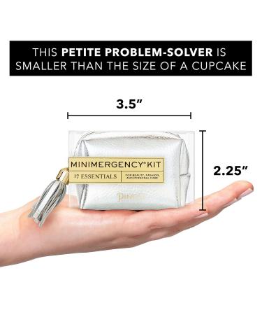 Pinch Provisions Metallic Minimergency Kit - 17 Travel-Sized Cosmetic Essentials | Perfect Emergency Beauty Accessories & Gifts in Silver - Buy Online on SooperMarket.com
