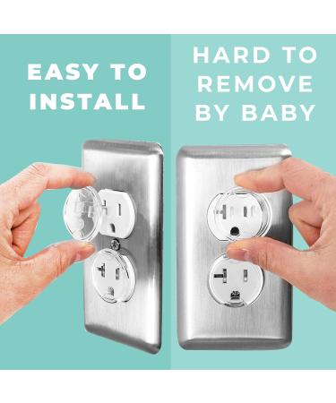 SUNGTEAK Premium Outlet Plug Covers - Childproof Electrical Protector Caps - 25 Pack Baby Safety Clear Products - Child Proofing Plug Covers for Outlets - Buy Online on SooperMarket.com