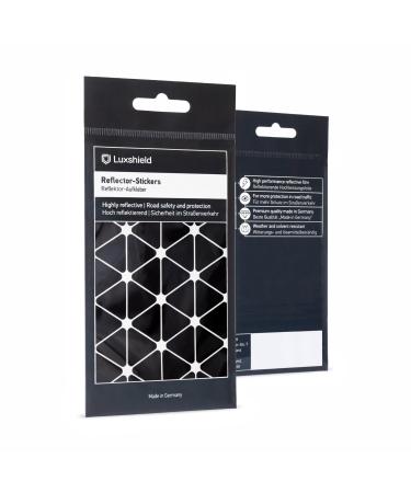 Luxhield Reflectors Sticker Set - Troops Small - For Bicycle Roller Stroller - Reflectors Bicycle - Reflectors Children Reflective Black