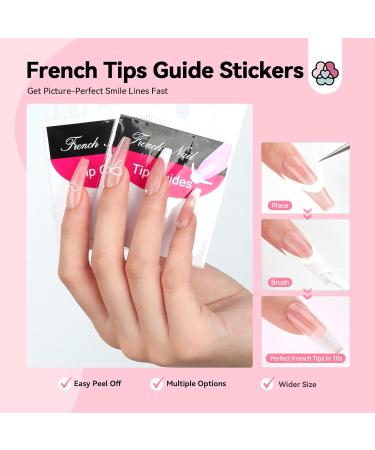 Saviland French Manicure Kit: Complete Nail Art Set with Tips Stickers Gel Polish & Lamp for Beginners - Buy Online on SooperMarket.com