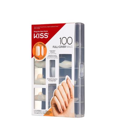 KISS 100 Full Cover Nails Kit Short Square | Short Length Nails Set - Buy Online on SooperMarket.com