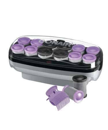 Conair Jumbo and Super Jumbo Ceramic Hot Rollers, Bonus Super Clips Included (Amazon Exclusive) 1.5" and 1.75" Rollers with Super Clips