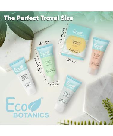 Eco Botanics Hotel Toiletries Bulk Set | All-In-One Kit Amenities for Hotels | Travel Size Shampoo, Conditioner, Body Wash, Lotion & Bar Soap | 75 Pieces - Buy Online on SooperMarket.com