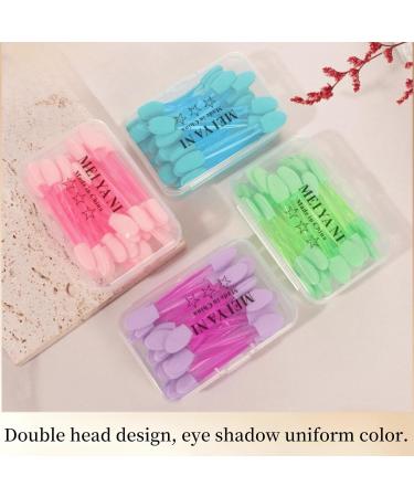 Buy 5 Packs of 100PCS Professional Double Head Eyeshadow Brushes - Multicolor Disposable Makeup Tools (Blue) - Fast International Shipping - Buy Online on SooperMarket.com