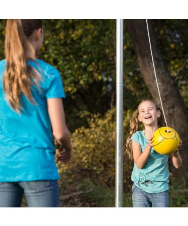 STERLING Sports Compact Tetherball Set - Outdoor Backyard Game with Ball, Rope, Metal Pole, and Air Pump - Buy Online on SooperMarket.com