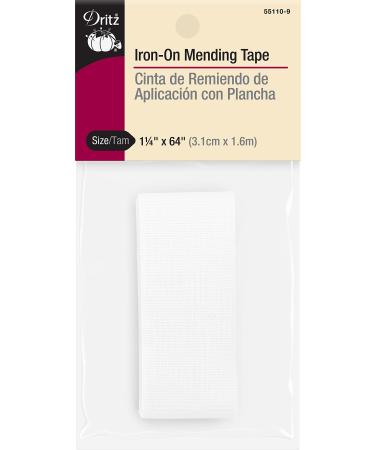 Dritz Iron, 1-1/4" x 64", 1 Count, White Mending Tape, 4 x 64-Inch