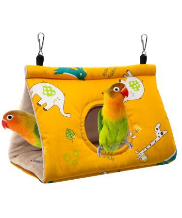 RANYPET Winter Warm Bird Nest House - Hanging Hammock Velvet Shed Hut Cage Plush Fluffy Birds Hideaway Sleeping Bed Fuzzy for Parrot Parakeet Cockatiels Budgies Lovebird African Grey Small