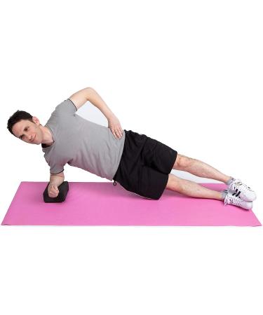 Mind Reader YOGAPVC-BLK Extra Thick Yoga Mat with Carrying Strap - High Density Anti-Tear Black - Buy Online on SooperMarket.com