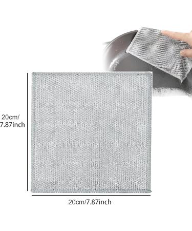 5 Pack Wire Dishwashing Rags Dual Layer Wire Dishwashing Rags Multipurpose Wire Dishwashing for Wet and Dry Non-Scratch Wire Dish Cloths Kitchen Wire Dishcloth Cleans for Dishes Sinks Stove Tops Duallayer - Buy Online on SooperMarket.com