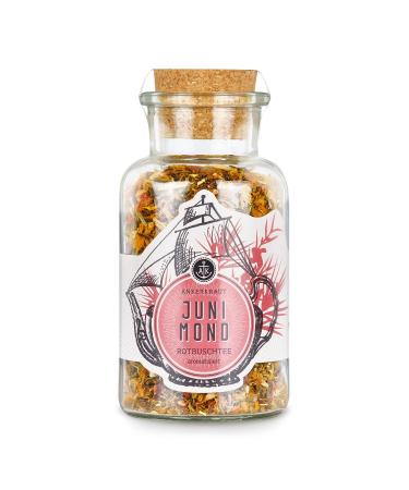 Ankerkraut junimond red bush tea 85g in corken glass loose tea in premium quality gift idea drink to relax Junimond 85 g (1 Pack)