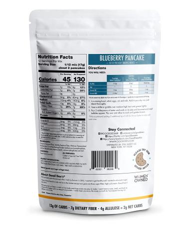 Good Dee's Low Carb Blueberry Pancake Mix - 7.2 oz | Keto-Friendly Baking - Buy Online on SooperMarket.com