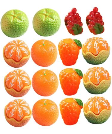 HEMOTON 50 Pcs tangerine Hair ring three-dimensional Grape photography props phone case simulated fruit adornment resin charms decorations patch fake fruit model miniature - Buy Online on SooperMarket.com