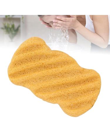 Verdant Touch Face Cleansing Sponge Plant Fiber Facial Sponge Reusable Face Cleansing Exfoliating Puff Washable Bath Puff Yellow - Buy Online on SooperMarket.com