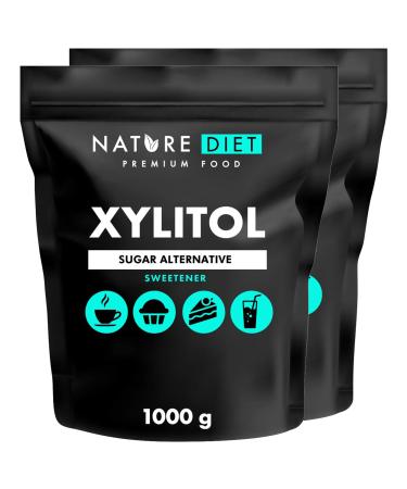 Nature Diet Xylitol 2 x 1000 g | 100% natural origin | 100% | Corn sugar xylitol 1 kg (pack of 2)