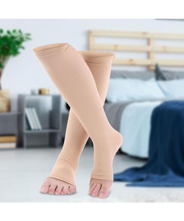 Calves Compression Stockings for Men & Women | Fipelo Compression Socks for Varicose Veins Relief | Breathable Elastic Foot Sleeves (XXL Skin Color) - Buy Online on SooperMarket.com