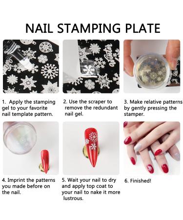 Angnya Nail Art Stamper & Scraper Set - 2 Pieces Transparent French Nail Art Tools for DIY Creative Nail Designs - Buy Online on SooperMarket.com