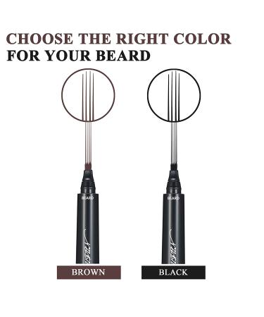 2PCS Beard Pencil Filler for Men - Sweat Proof, Water Resistant, Long Lasting - Enhance Facial Hair & Mustache - Black (2xPEN) - Buy Online on SooperMarket.com