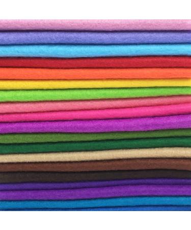 Flic-Flac 28pcs 12x8 inches 1.4mm Thick Soft Felt Fabric Sheet Assorted Colors DIY Craft Sewing Squares Pack - Buy Online on SooperMarket.com