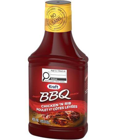 Kraft Chicken & Rib BBQ Sauce 455ml 455mL (Pack of 10) Chicken & Rib - Buy Online on SooperMarket.com