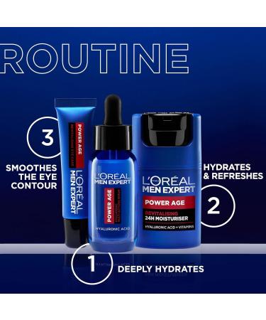 NEW L'Or al Men Expert Power Age Moisturiser Hydrating & Revitalising Hyaluronic Acid Moisturiser for Men designed for Ageing Dry & Dull Skin 100ml 100 ml (Pack of 1) - Buy Online on SooperMarket.com
