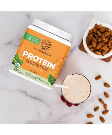 Vegan Organic Protein Powder Plant-based | 5 Superfood Quinoa Chia Seed Soy Free Dairy Free Gluten Free Synthetic Free NON-GMO | Unflavored 15 Servings | Classic Plus by Sunwarrior - Buy Online on SooperMarket.com