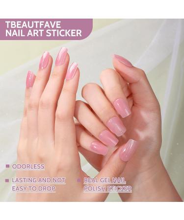 16 PCs Purple Gel Nail Polish Stickers - Full Wraps & Cured Nail Strips for Women | BSG-0314 Hellrosa Glitter - Buy Online on SooperMarket.com