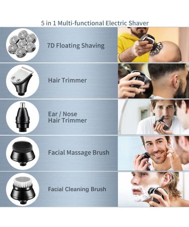 Homsor 7D Waterproof Head Shaver for Bald Men | Electric Shaver with Trimmer | Men's Grooming Kit - Buy Online on SooperMarket.com