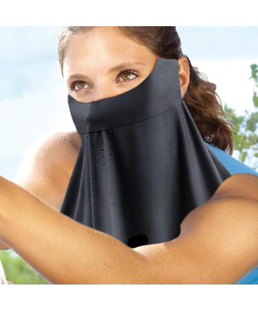 Shenrongtong Face Cover for Sun | Sun Masque SPF Face Cover | Full Face Shield UV Masque Sunscreen Masque Sun Face Cover Breathable Face Scarf Cover for Men Women Black - Buy Online on SooperMarket.com