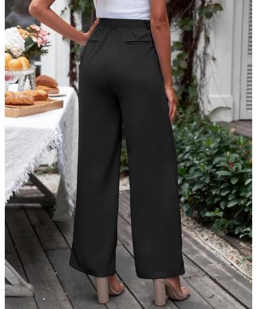 Vetinee High Waisted Wide Leg Dress Pants for Women - XXL Black - Buy Online on SooperMarket.com
