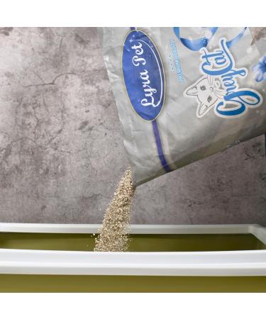 Lyra PET Cat Litter 30L - Gray Fine Lumps Activated Carbon Baby Powder Scent Natural Bentonite 350% Absorption Odor Neutralizer Clean Home - Buy Online on SooperMarket.com