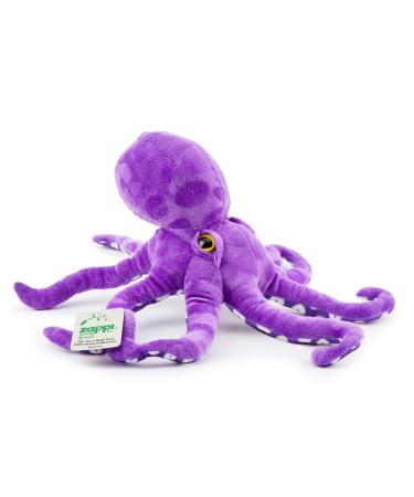 Zappi Co Ultra Soft Purple Octopus Plush Toy (35cm Length) - 100% Recycled Eco-Friendly Newborn Gift Realistic Lifelike