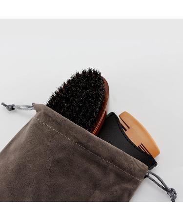 Men's Beard Care Set: 2 Brushes Combs & Scissors with Storage Bag - Perfect for Beard Growth & Styling - Buy Online on SooperMarket.com