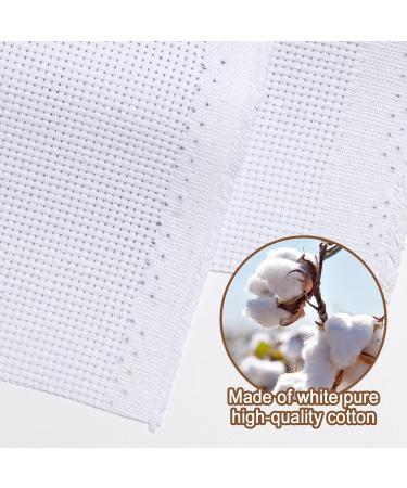 Anjmd 59x39 Inch 11 Count Aida Cloth White, DIY Cross Stitch Fabric for Home Embroidery - Buy Online on SooperMarket.com