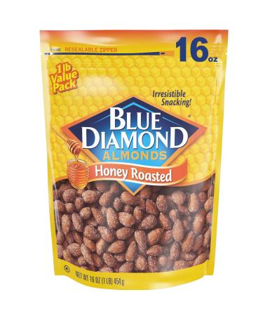 Blue Diamond Almonds Honey Roasted Snack Almonds, Honey Roasted, 1 Pound (Pack of 1)