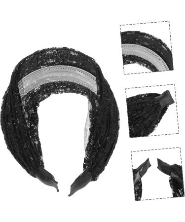 minkissy Wide Lace Headband Womens Fashion Headbands Hair Scrunchies for Women's Hair Black Girl Hair Accessories Black Headbands for Women Girl Headbands Girls Headband Women Headdress - Buy Online on SooperMarket.com