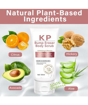 Natural Exfoliating Body Scrub for Keratosis Pilaris - Skin-Friendly Treatment for Strawberry Legs - Best Body Scrub for Women - Buy Online on SooperMarket.com