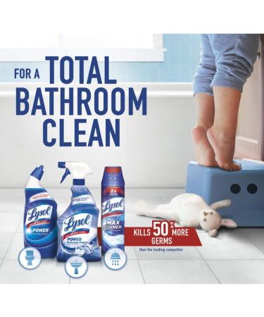 Lysol Power Bathroom Cleaner Spray 28oz - Deep Cleaning Formula - Buy Online on SooperMarket.com