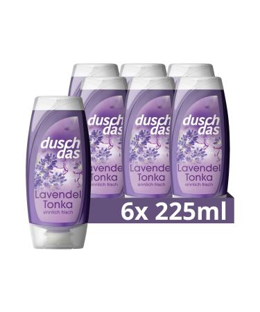 Duschdas shower gel lavender Tonka shower bath with pampering fragrance formula ensures a refreshing start in the day 6x 225 ml lavender 225 ml (6 Pack)