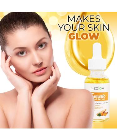 Turmeric Serum for Face & Body | All Natural Skin Brightening Acne Fighting & Repair Serum - Pure Turmeric Oil for All Skin Types - Buy Online on SooperMarket.com
