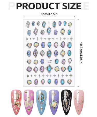 5D Gold Nail Art Sticker Decals - Vintage Classic Designs for Women & Girls - Buy Online on SooperMarket.com