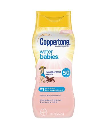 Coppertone Spf50 Waterbabies Aloe & Vitamin-E Lotion 8 Ounce (237ml) (Pack of 2)
