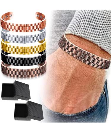 Prostapower Magnetic Copper Band Adjustable Length Simple and Fashionable Quantum Magnetic Bracelet Copper Bracelet for Men Women (One Size 2PCS-B) One Size 2pcs-b - Buy Online on SooperMarket.com