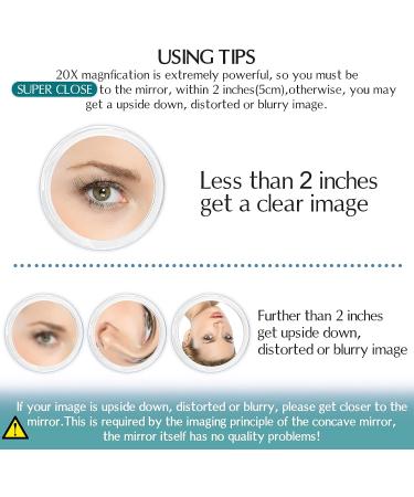 B Beauty Planet 5 Inch 20X Magnifying Mirror with Three Suction Cups - Ideal for Makeup, Tweezing, Blackhead, and Blemish Removal - Buy Online on SooperMarket.com